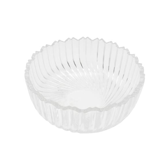Mikasa PLEATS Collection Heavy Crystal Glass Serving Bowl 8" Diameter - Picture 1 of 4